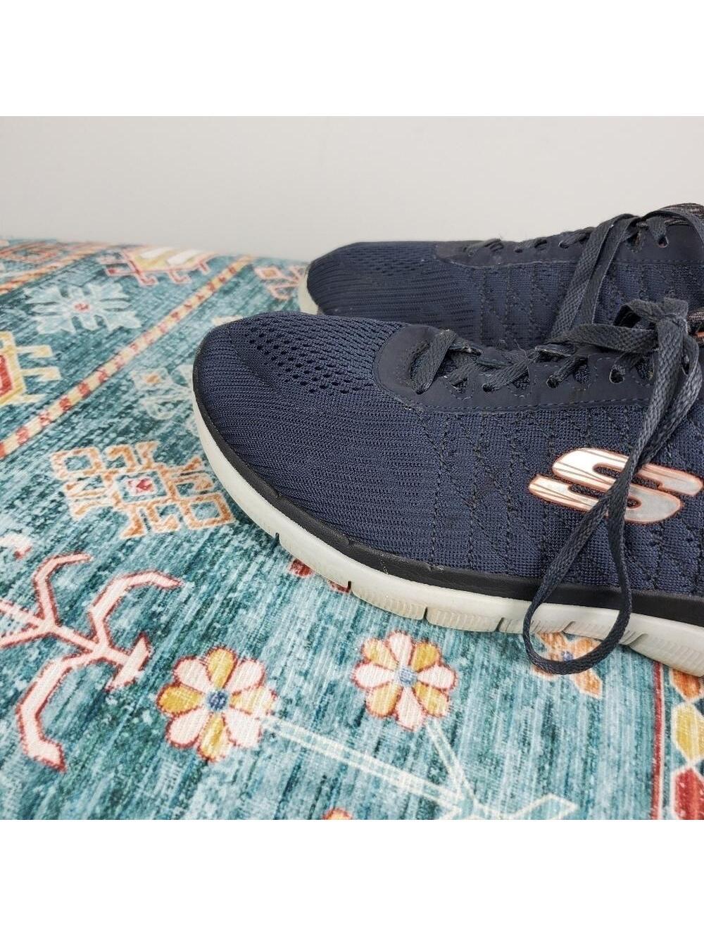 Skechers Men's Flex Advantage 2.0 The Happs Low Top Sneaker Shoes Dk Navy Blue 9 - Picture 4 of 12